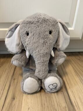 Ivory Ella Plush Elephant Stuffed Animal Sitting Soft Cuddly Gray